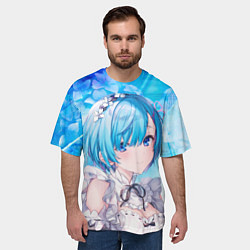 Футболка оверсайз мужская Рем, цвет: 3D-принт — фото 2