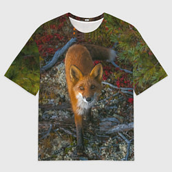 Футболка оверсайз мужская Лиса, цвет: 3D-принт