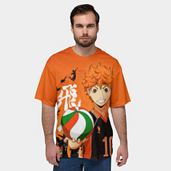 Футболка оверсайз мужская ВОЛЕЙБОЛ!! HAIKYUU!!, цвет: 3D-принт — фото 2