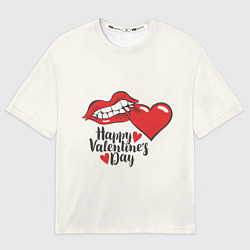 Футболка оверсайз мужская Happy Valentines Day, цвет: 3D-принт