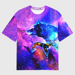 Мужская футболка оверсайз Волки