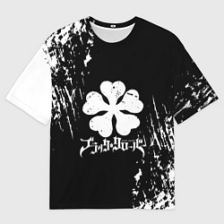Футболка оверсайз мужская Чёрный клевер, цвет: 3D-принт