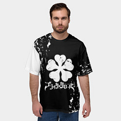 Футболка оверсайз мужская Чёрный клевер, цвет: 3D-принт — фото 2