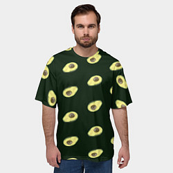 Футболка оверсайз мужская Авокадо, цвет: 3D-принт — фото 2