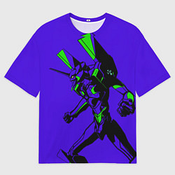 Футболка оверсайз мужская Евангилион, цвет: 3D-принт