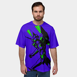 Футболка оверсайз мужская Евангилион, цвет: 3D-принт — фото 2
