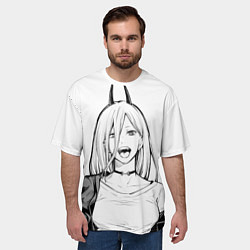 Футболка оверсайз мужская Black and White Anime, цвет: 3D-принт — фото 2