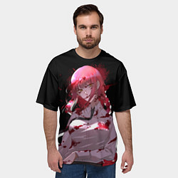 Футболка оверсайз мужская Makima Chainsaw Man, цвет: 3D-принт — фото 2