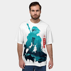 Футболка оверсайз мужская NIER AUTOMATA 2B, цвет: 3D-принт — фото 2