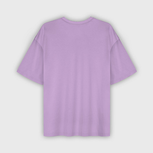 Мужская футболка оверсайз Глициниевый цвет без рисунка / 3D-принт – фото 2