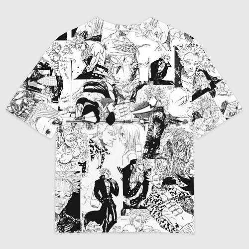 Мужская футболка оверсайз Бан / 3D-принт – фото 2