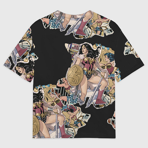 Мужская футболка оверсайз WONDER WOMAN Im Fearless! / 3D-принт – фото 2