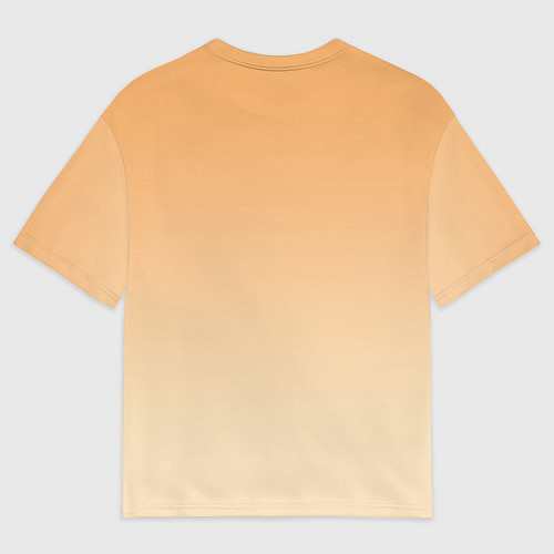 Мужская футболка оверсайз Акварельная лиса задумчивости / 3D-принт – фото 2