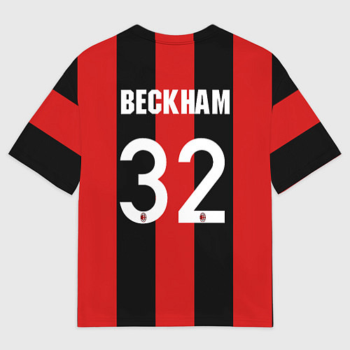 Мужская футболка оверсайз Форма Милан Бекхэм / 3D-принт – фото 2