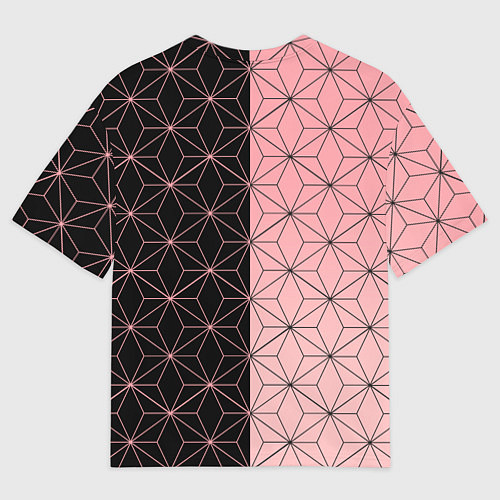 Мужская футболка оверсайз КОСТЮМ НЕЗУКО NEZUKO / 3D-принт – фото 2