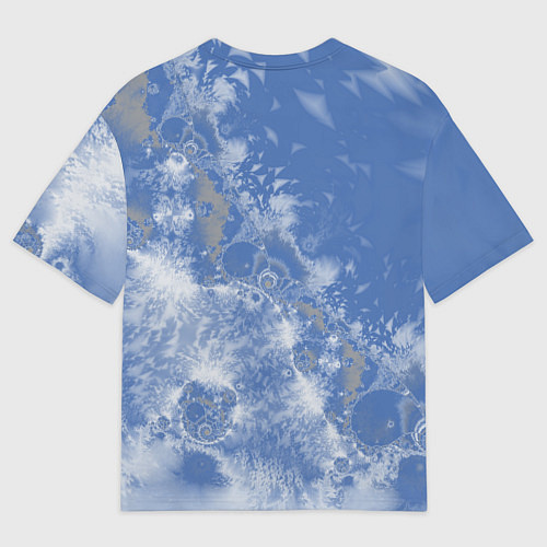 Мужская футболка оверсайз Летающие треугольники / 3D-принт – фото 2
