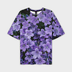 Мужская футболка оверсайз Фиолетовый цвет весны