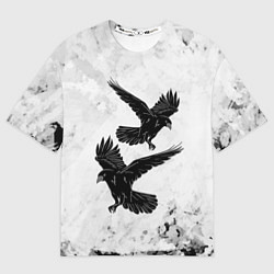 Мужская футболка оверсайз Gothic crows