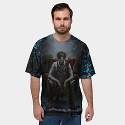 Футболка оверсайз мужская Леви Аккерман АТАКА ТИТАНОВ, цвет: 3D-принт — фото 2