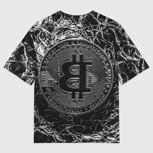 Мужская футболка оверсайз БИТКОИН BITCOIN / 3D-принт – фото 2