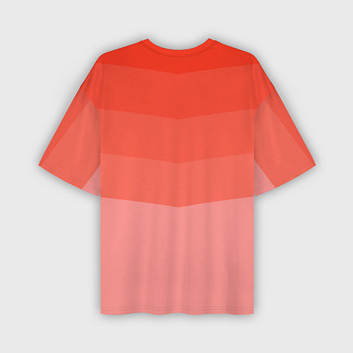 Мужская футболка оверсайз Персиковый Градиент / 3D-принт – фото 2