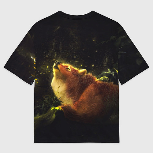 Мужская футболка оверсайз Лисица / 3D-принт – фото 2
