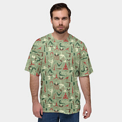 Футболка оверсайз мужская Йога, цвет: 3D-принт — фото 2