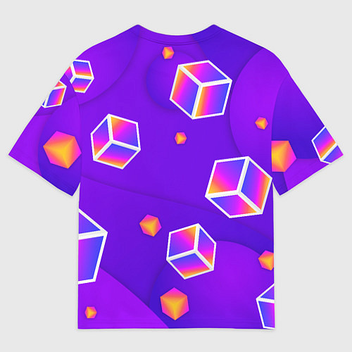 Мужская футболка оверсайз ROBLOX КУБЫ / 3D-принт – фото 2