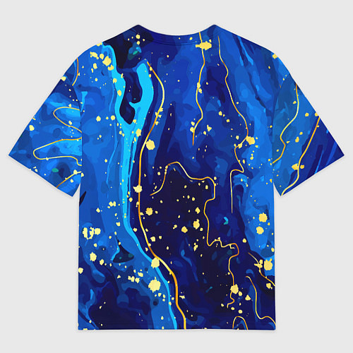 Мужская футболка оверсайз СИНИЙ ГРАНИТ / 3D-принт – фото 2