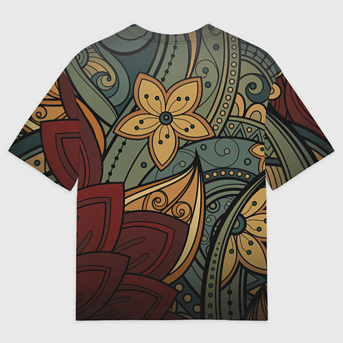 Мужская футболка оверсайз Меладзе Цветы Мандала / 3D-принт – фото 2
