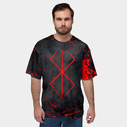 Футболка оверсайз мужская BERSERK БЕРСЕРК КЛЕЙМО, цвет: 3D-принт — фото 2