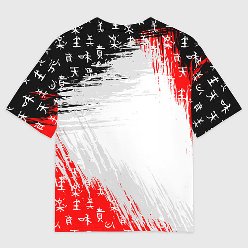 Мужская футболка оверсайз КЛИНОК, РАССЕКАЮЩИЙ ДЕМОНОВ / 3D-принт – фото 2