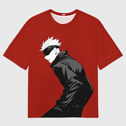 Футболка оверсайз мужская Годжо Магическая Битва арт02, цвет: 3D-принт