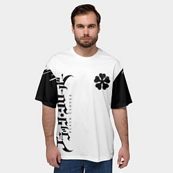 Футболка оверсайз мужская Черный клеывер аниме, цвет: 3D-принт — фото 2