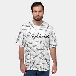 Футболка оверсайз мужская Nightwish Songs Найтвиш песни Z, цвет: 3D-принт — фото 2