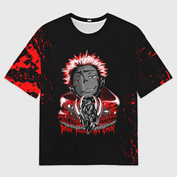 Футболка оверсайз мужская JUJUTSU KAISEN СУКУНА, цвет: 3D-принт