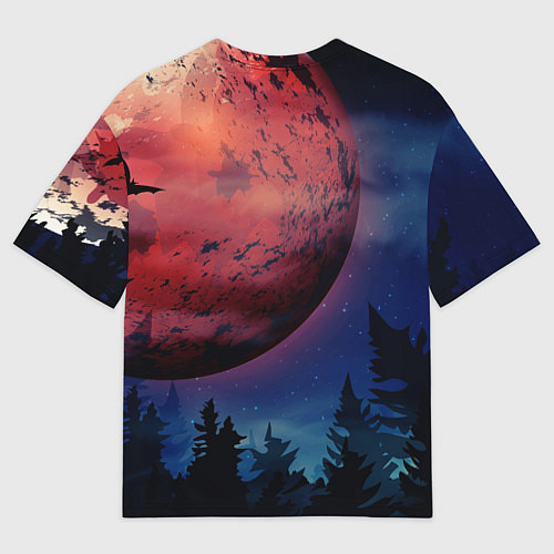 Мужская футболка оверсайз Cannibal / 3D-принт – фото 2