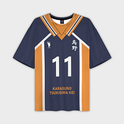 Мужская футболка оверсайз KARASUNO 11 ФОРМА КАРАСУНО