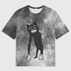 Мужская футболка оверсайз Cartoon cat