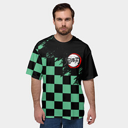 Футболка оверсайз мужская TANJIRO KAMADO ТАНДЖИРО, цвет: 3D-принт — фото 2