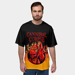 Футболка оверсайз мужская Cannibal Corpse Труп Каннибала Z, цвет: 3D-принт — фото 2