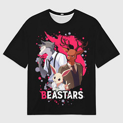 Мужская футболка оверсайз BEASTARS Легоши, Луи и Хару