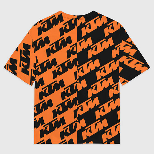 Мужская футболка оверсайз KTM КТМ Z / 3D-принт – фото 2