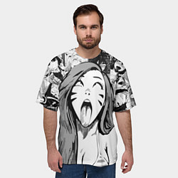 Футболка оверсайз мужская Belle Delphine Ahegao, цвет: 3D-принт — фото 2