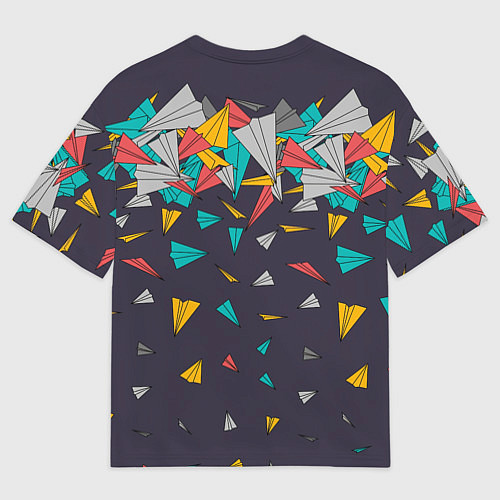 Мужская футболка оверсайз Самолётики / 3D-принт – фото 2