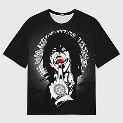 Мужская футболка оверсайз Хеллсинг, Алукард