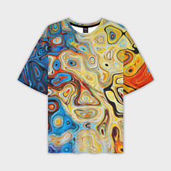 Мужская футболка оверсайз Цветные абстрактные пятна