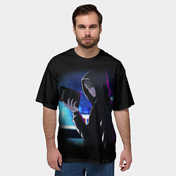 Футболка оверсайз мужская DEATH NOTE ТЕТРАДЬ СМЕРТИ, цвет: 3D-принт — фото 2