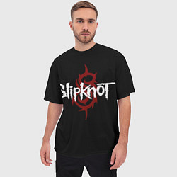 Футболка оверсайз мужская Slipknot Надпись, цвет: 3D-принт — фото 2