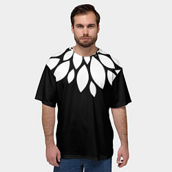 Футболка оверсайз мужская Лепестки, цвет: 3D-принт — фото 2